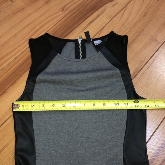 Gray fauxLeather Zip Dress Divided H&M Size 6. - Picture 7 of 7